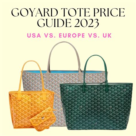 cost goyard bag|Goyard tote bag price 2023.